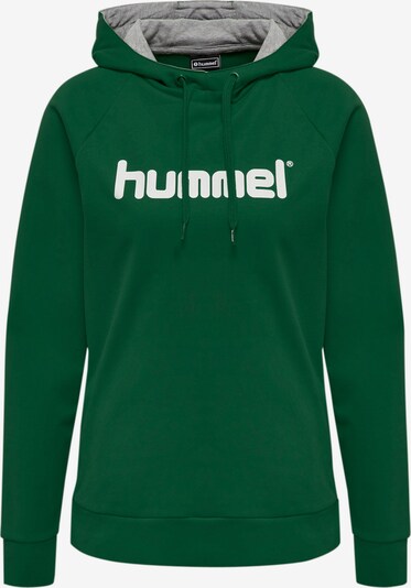 Hummel Sportsweatshirt in grünmeliert / weiß, Produktansicht