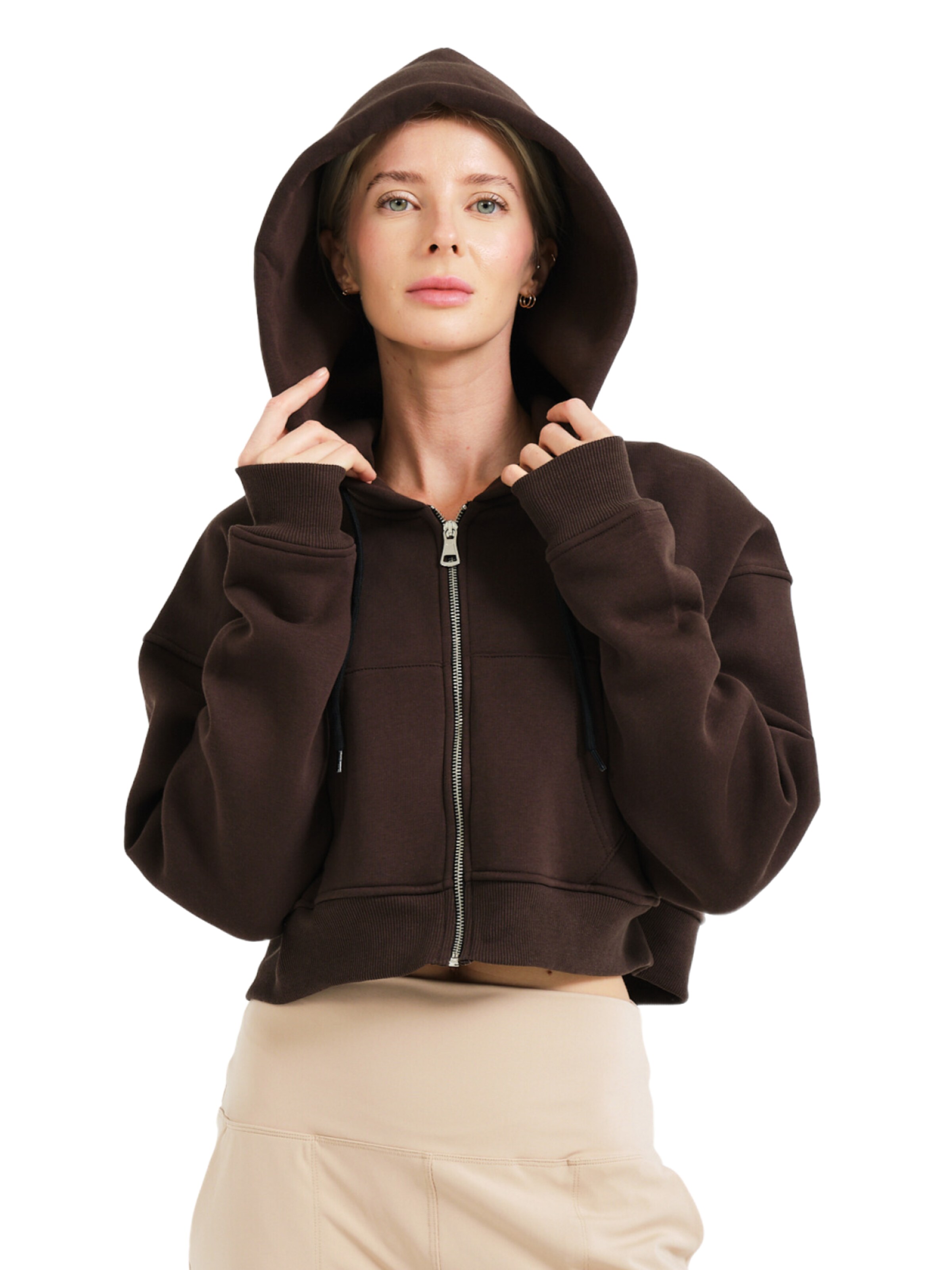 Justever Sweatjacke in Braun