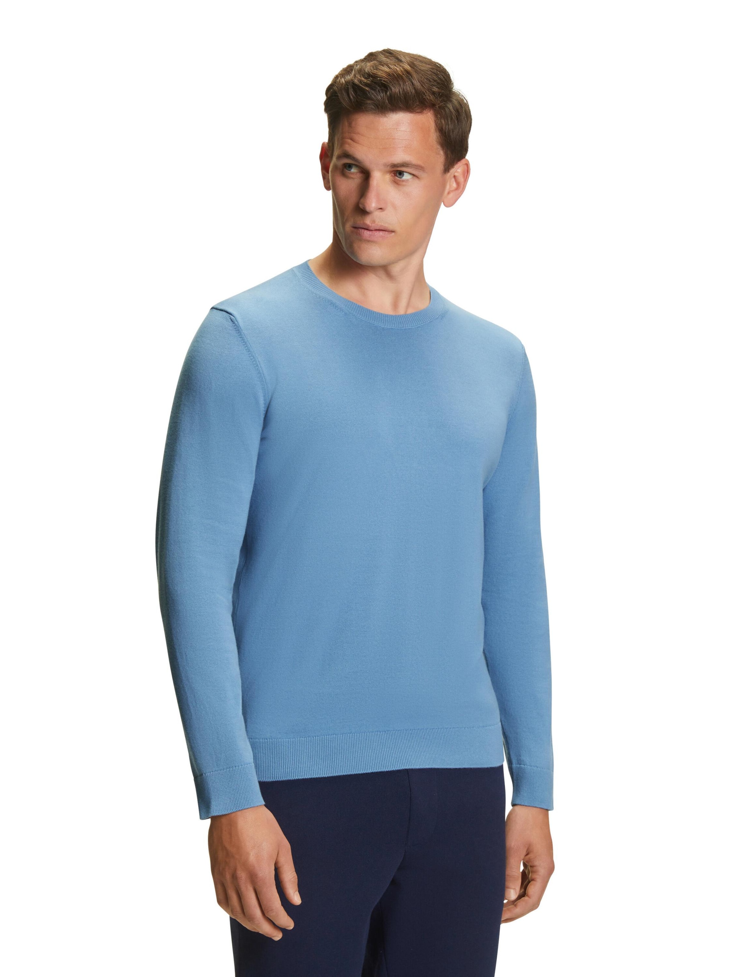 FALKE Pullover 'Pure Cotton'‌‌‌‌‌‌‌‌‌ in Blau: Vorderseite
