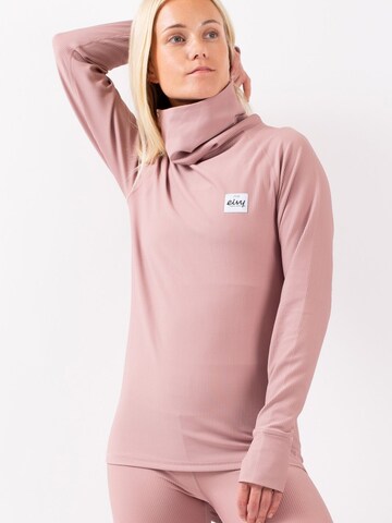 Eivy Funktionsshirt Icecold Gaiter Rib Top in Pink: Vorderseite