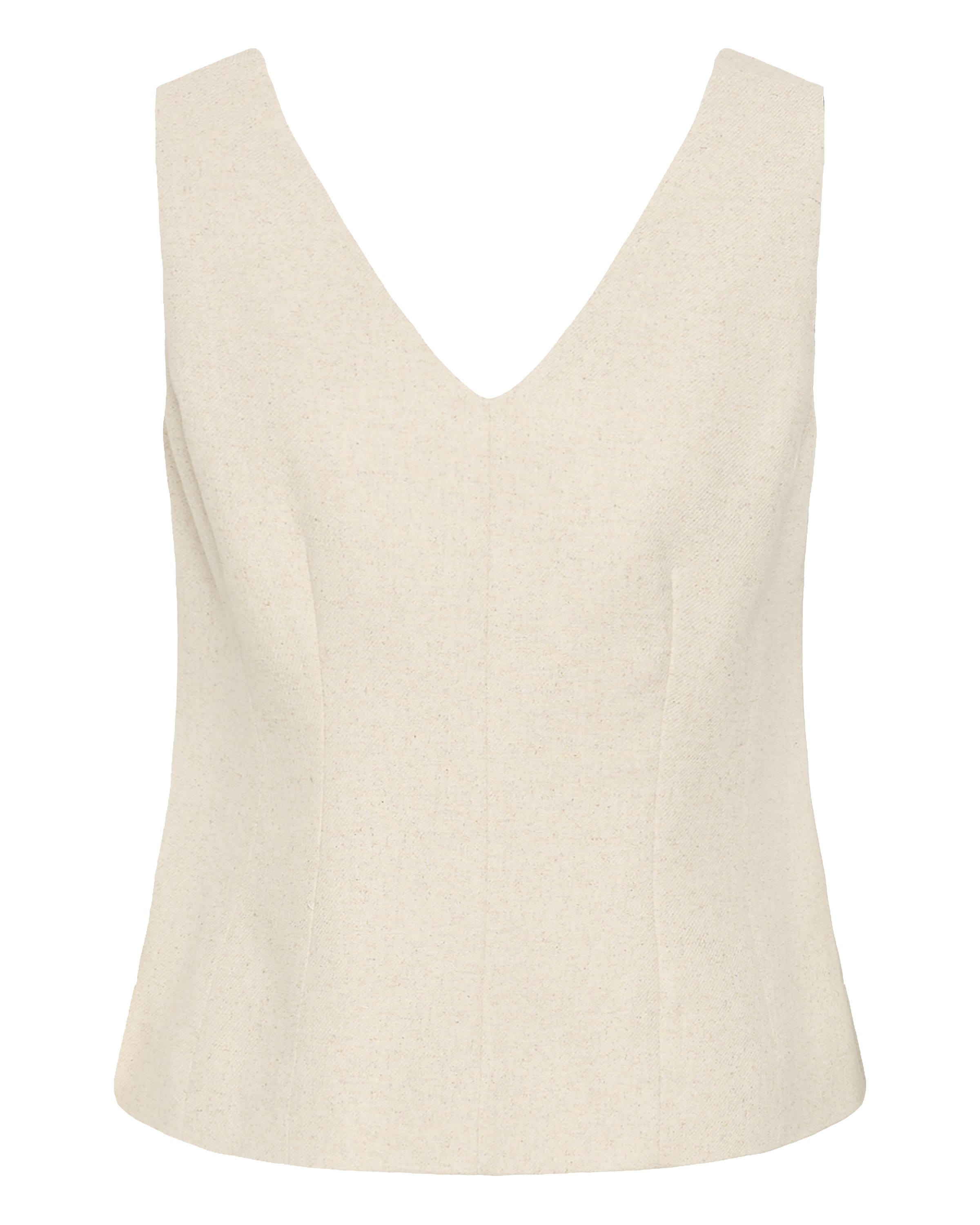 SOAKED IN LUXURY Top 'Ambesi' in Beige: voorkant