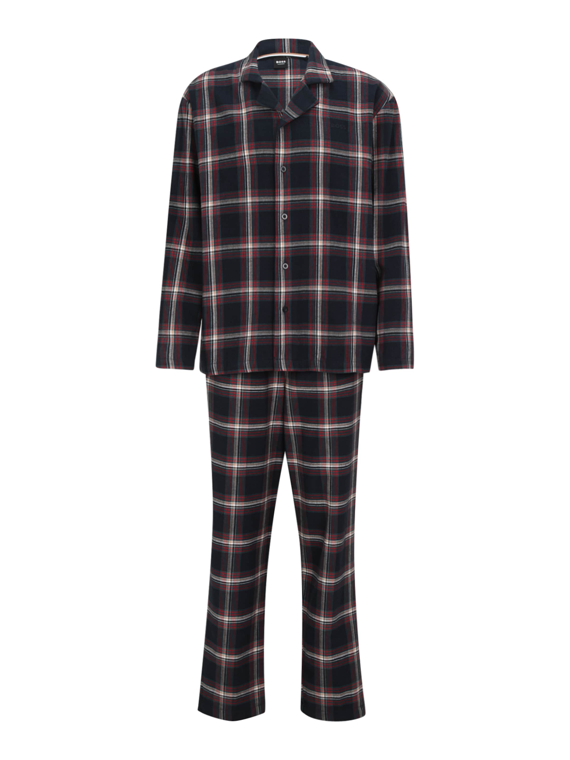 BOSS Пижама длинная в Синий: спереди