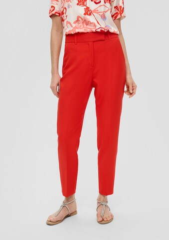 s.Oliver BLACK LABEL Tapered Pants in Red: front