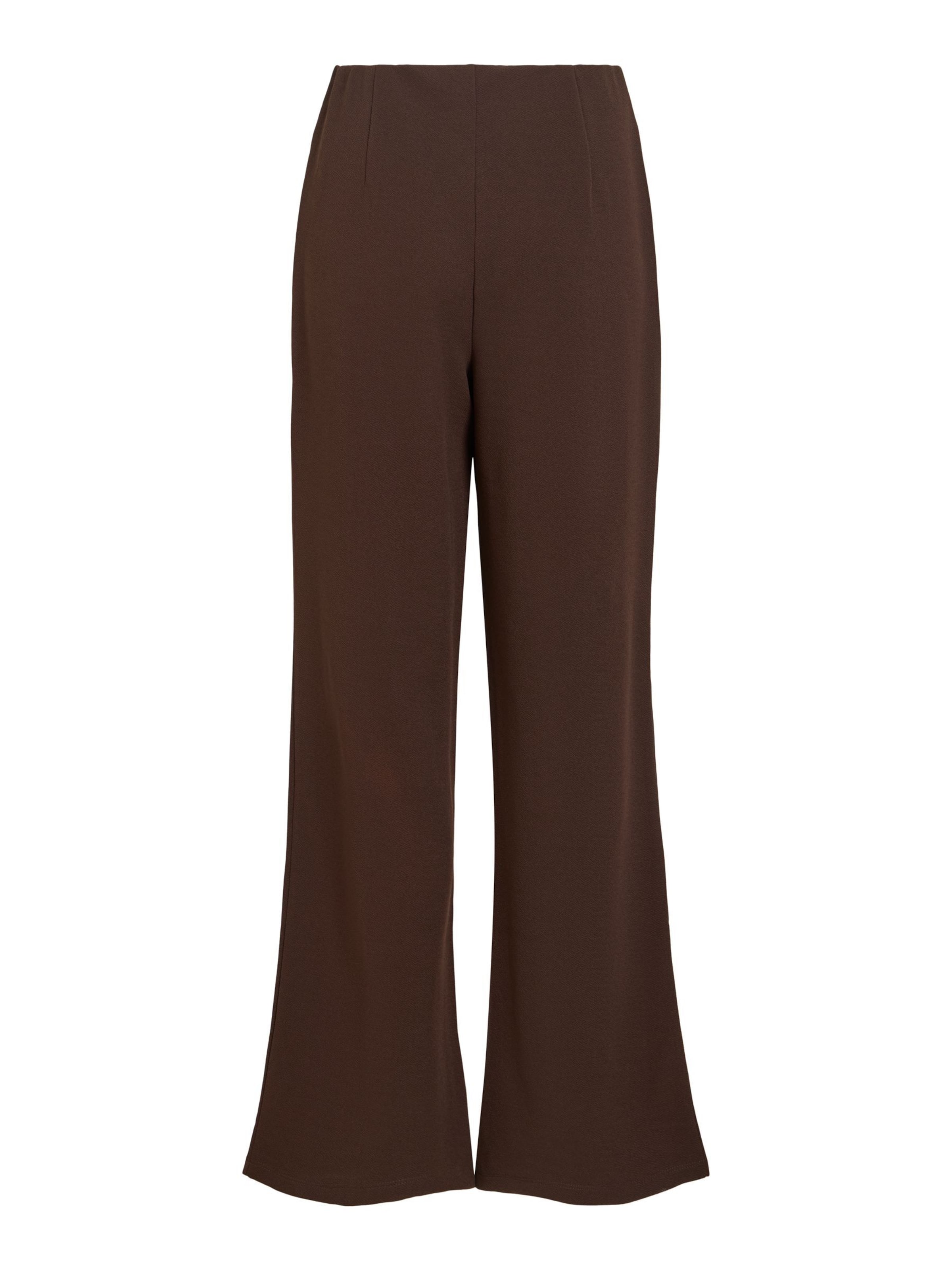 VILA Flared Trousers with creases in Brown