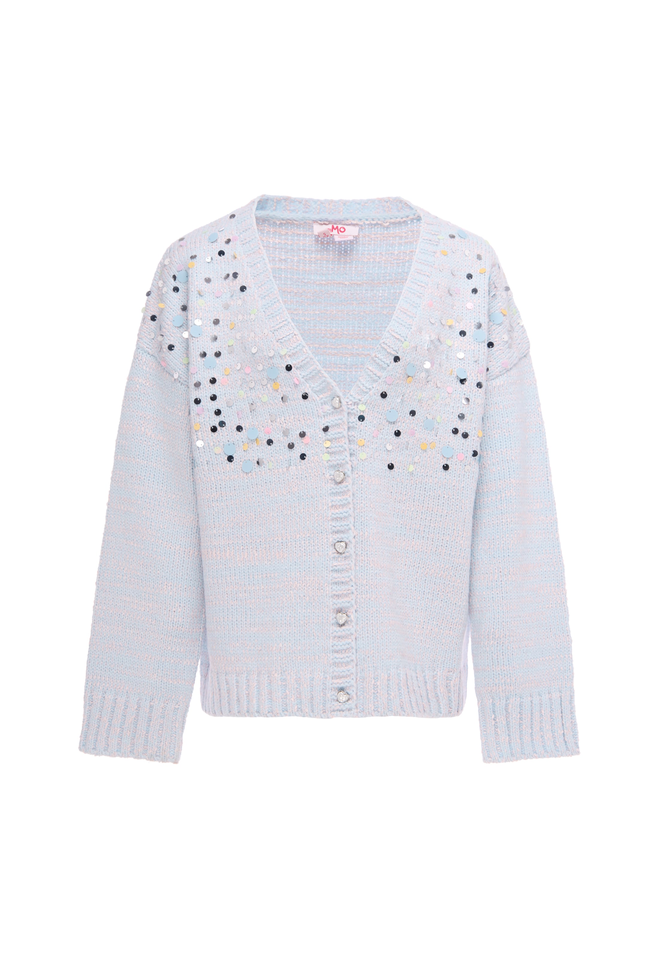 MYMO Gebreid vest 'Young Fashion' in Blauw: voorkant