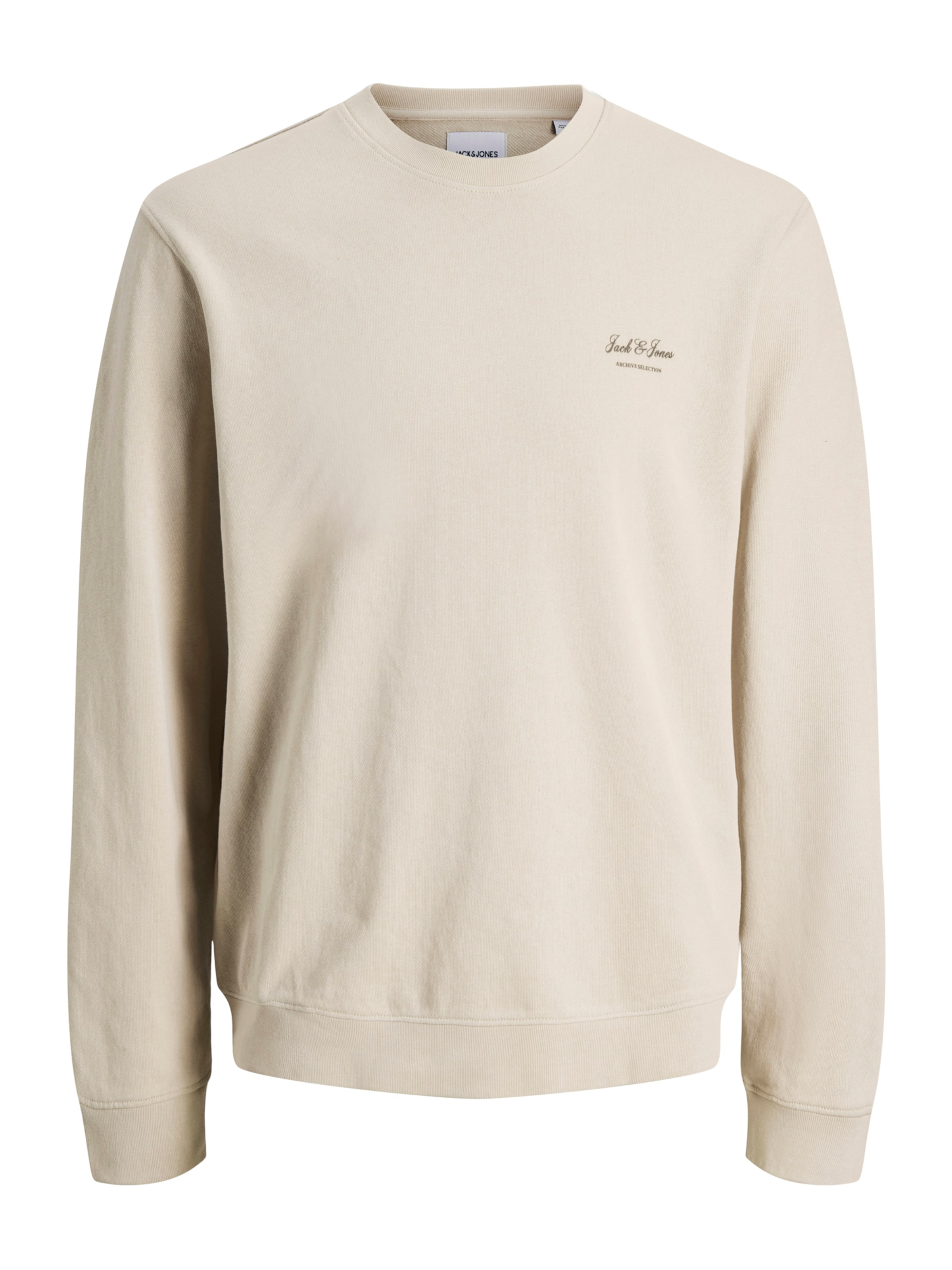 Sweat-shirt 'JJEARCHIVE' JACK & JONES en beige : devant