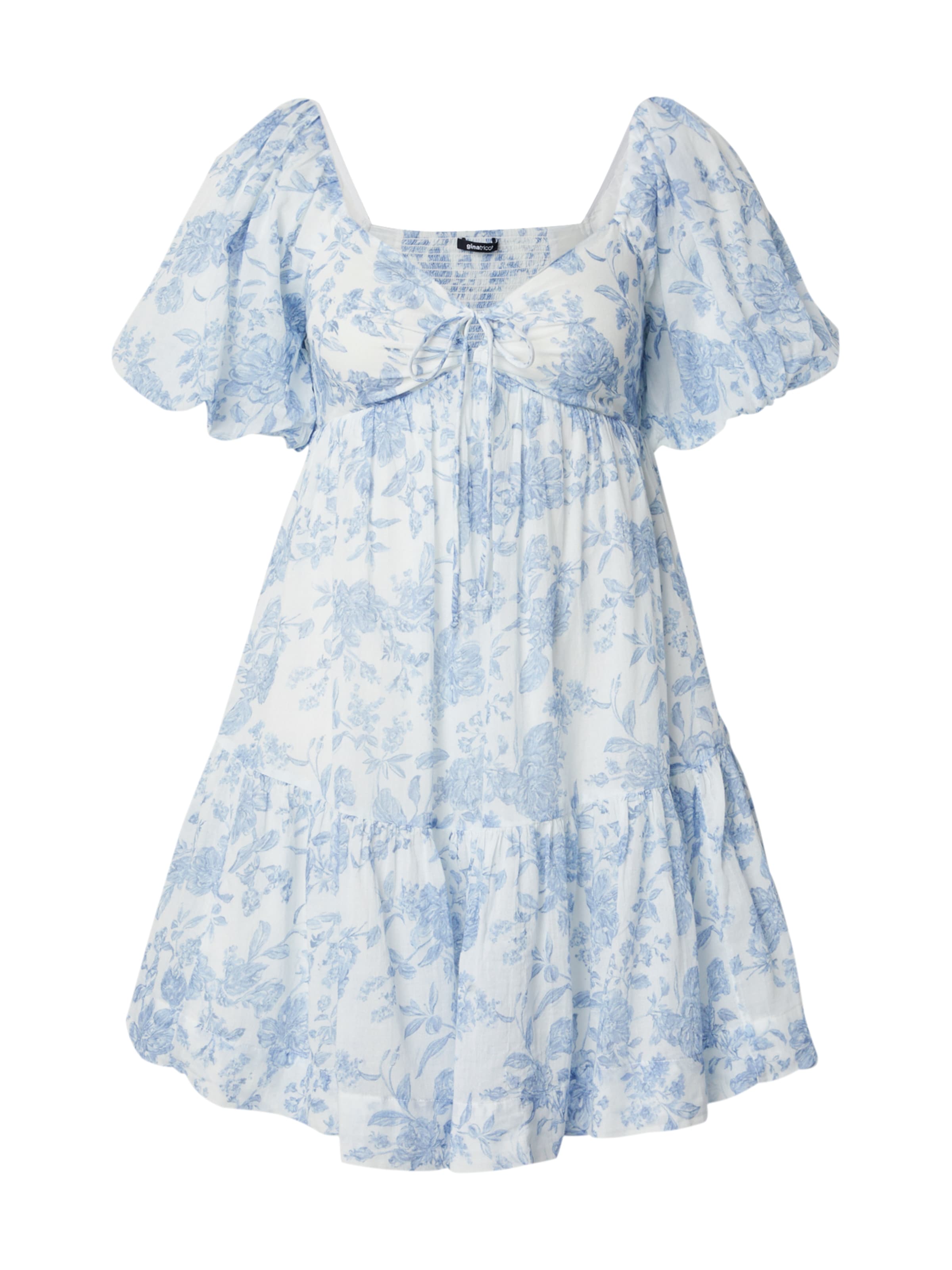 Gina Tricot Sommerkleid in hellblau / weiß, Produktansicht