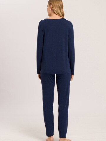 Hanro Pyjama ' Natural Elegance ' in Blau