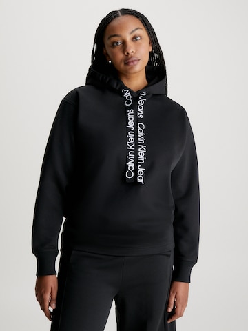 Calvin Klein Jeans Curve Sweatshirt in Zwart: voorkant