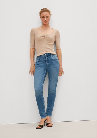 COMMA Slimfit Jeans in Blauw: voorkant