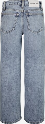 Calvin Klein Jeans Široke hlačnice Kavbojke 'SALT PEPPER' | modra barva