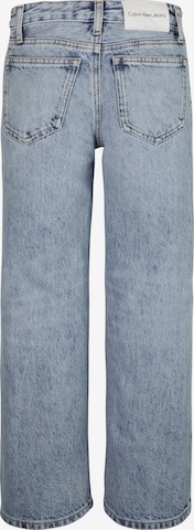 Calvin Klein JeansWide Leg/ Široke nogavice Traperice 'SALT PEPPER' - plava boja
