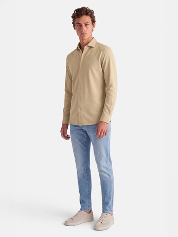 Coupe slim Chemise business 'No. 19' Vercate en beige