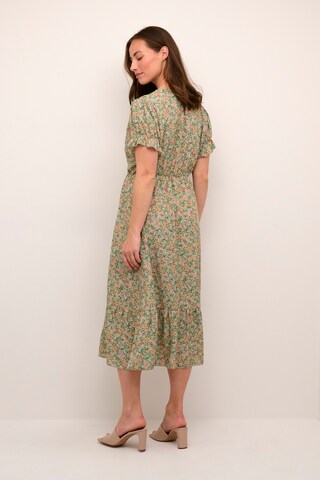 Cream Summer Dress 'Lina' in Green