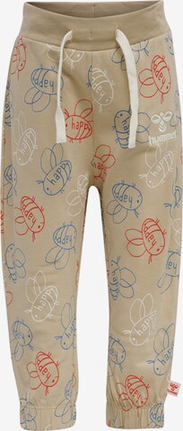 Hummel Tapered Broek in Beige: voorkant