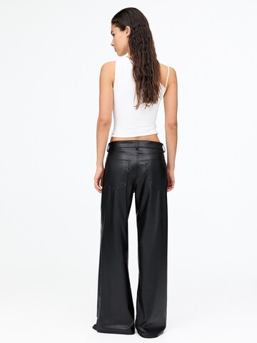 Pull&Bear Wide Leg Bukser i sort