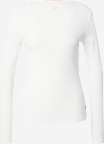 T-shirt QS en blanc : devant