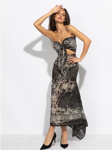 JIORO Scarf 'FROZEN LOTUS' in Black