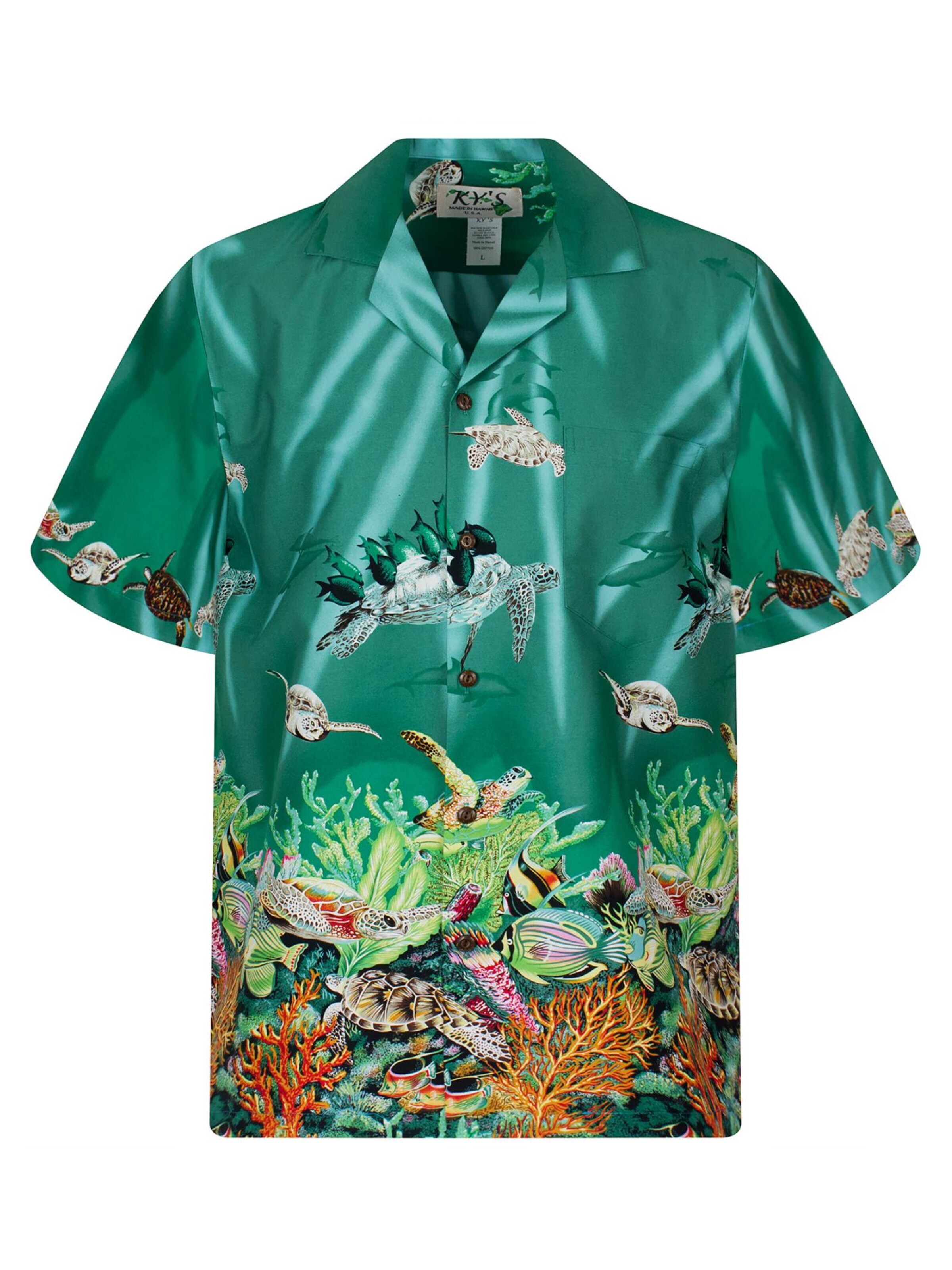 Camicia 'Turtle NEW' di KY's in verde: frontale