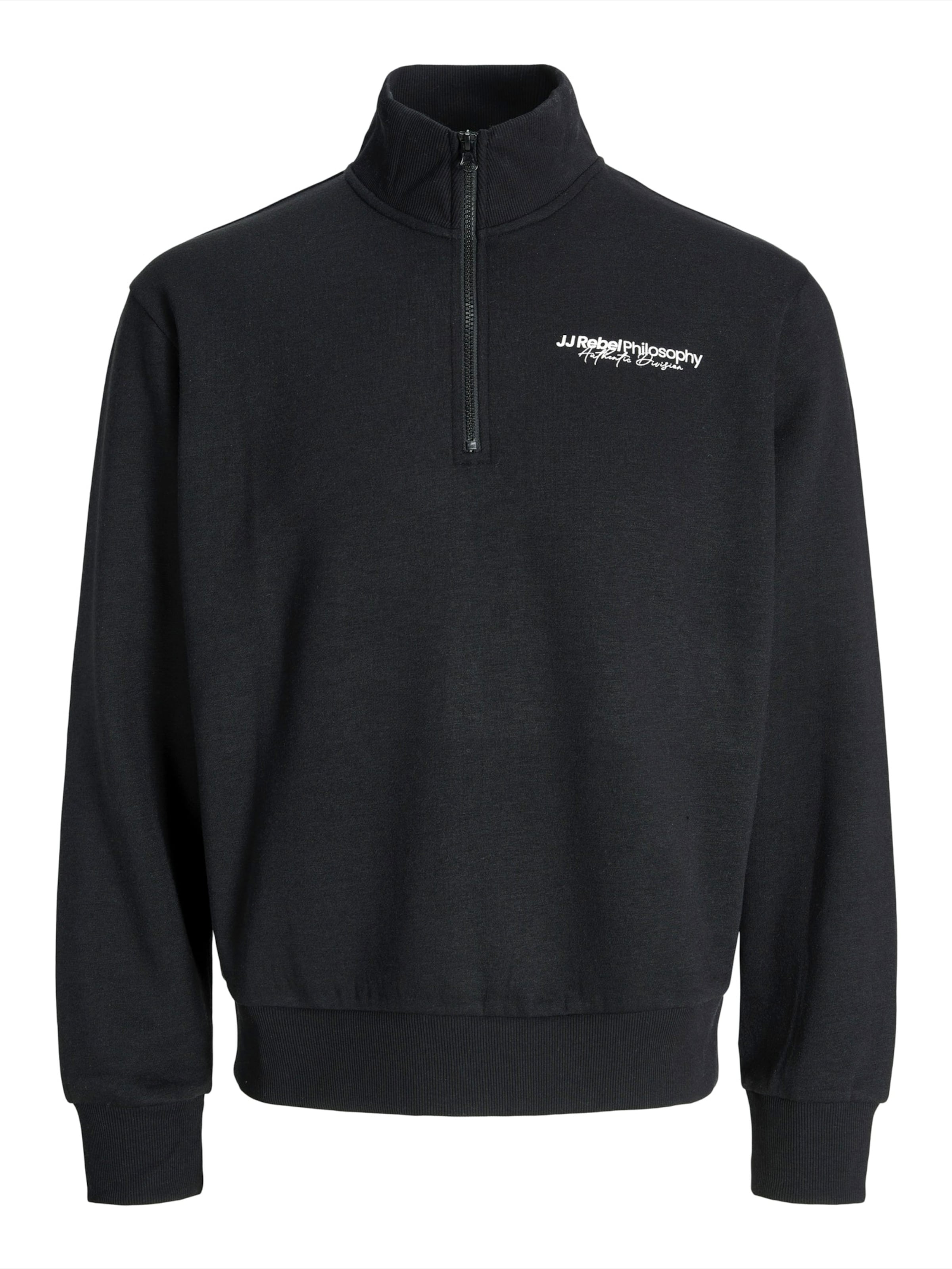 JJ Rebel Sweatshirt 'JREBZACK' in Schwarz: Vorderseite