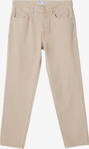 Bershka Regular Jeans in Beige: front