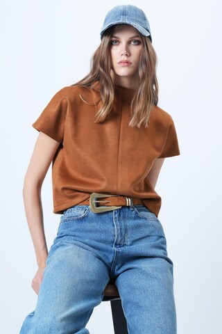 Trend Alaçatı Stili Bluse i brun: forside