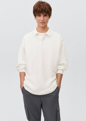 MANGO TEEN Comfort fit Button Up Shirt 'Zipp' in White: front