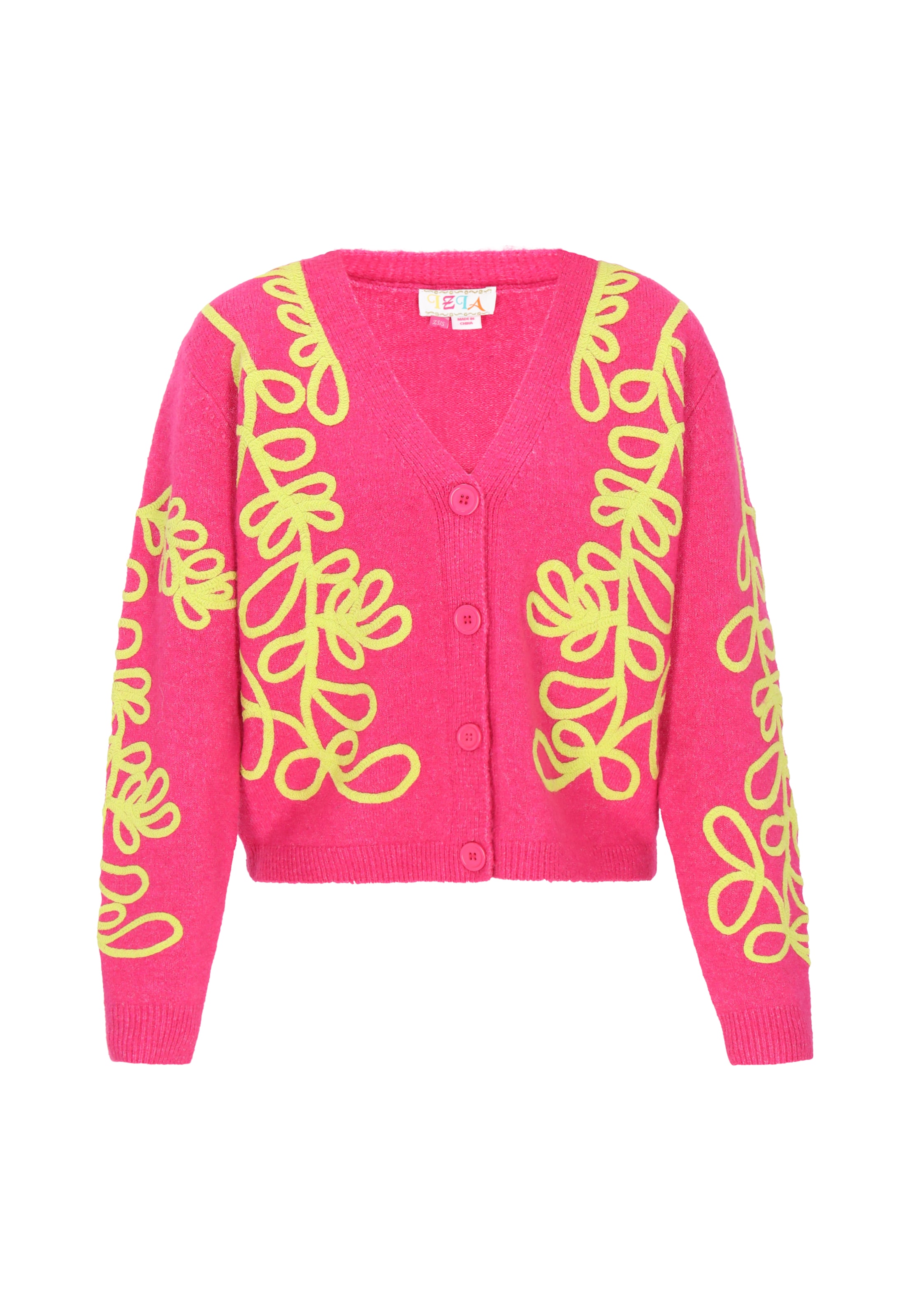 IZIA - Casaco de malha em rosa: frente