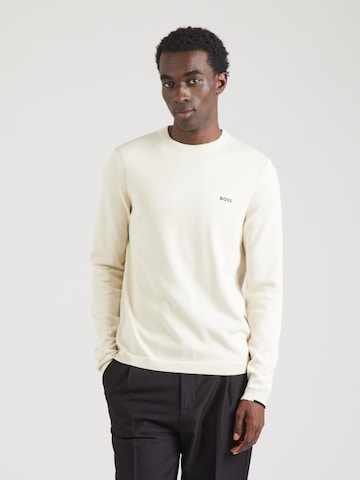 BOSS Sweater 'K_Ever-X' in White: front