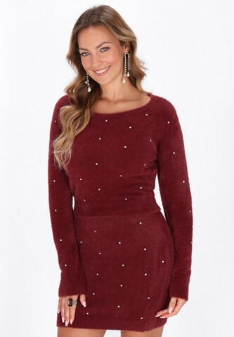 Pull-over faina en rouge : devant
