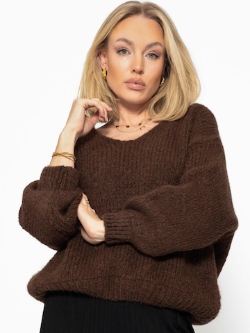 SASSYCLASSY Oversizepullover‌‌‌ in Braun: Vorderseite