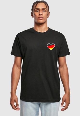 Mister Tee T-Shirt 'Heart Flag' in Schwarz: Vorderseite
