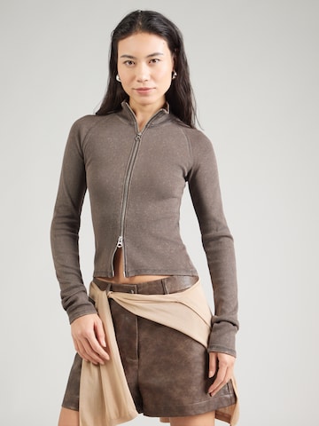 Cardigan 'Ali' WEEKDAY en gris : devant