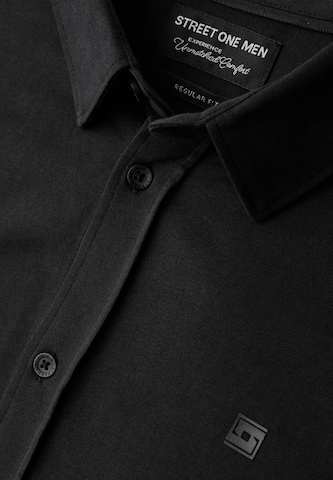 Street One MEN Regular Fit Hemd in Schwarz