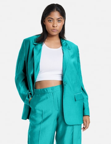 SAMOON Blazer in Green: front