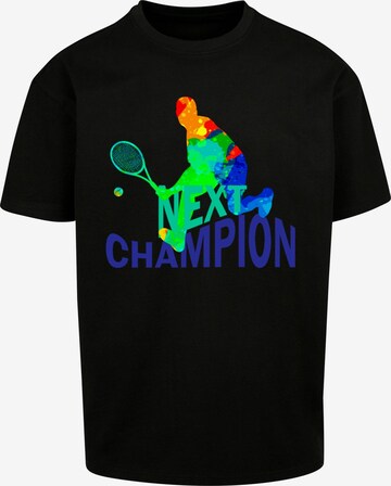 Merchcode Shirt 'Next Champion' in Zwart: voorkant