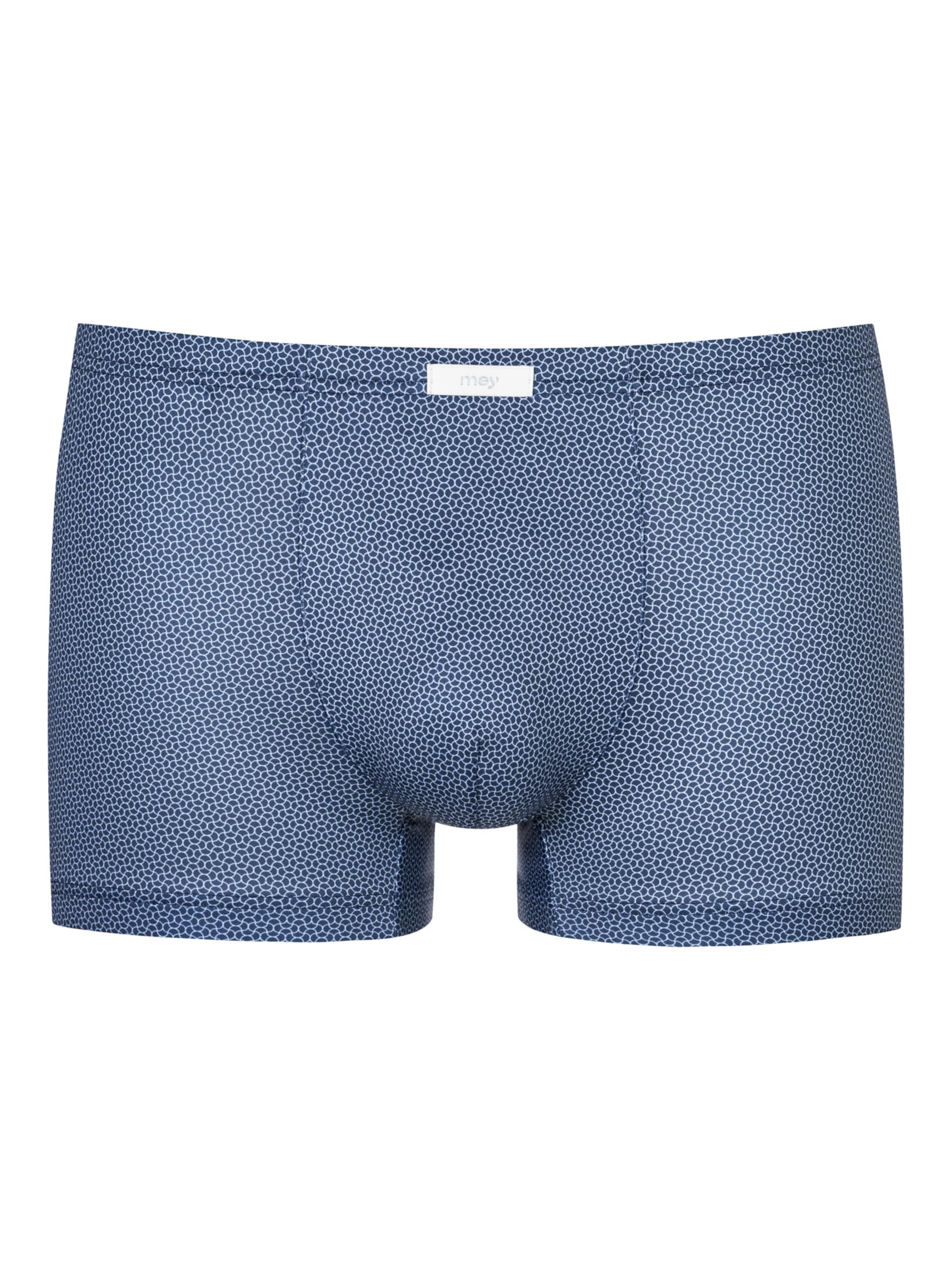 Mey Boxershorts 'Curved Lines' in Blau: Vorderseite