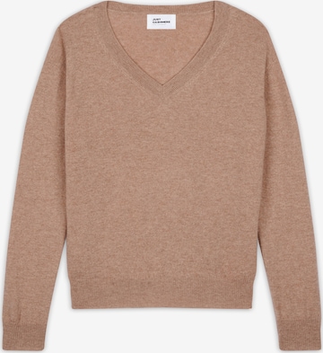 Pulover 'Nora' de la JUST CASHMERE pe bej: față