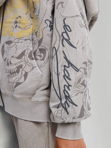 Ed Hardy Tepláková bunda 'Venom' - Sivá