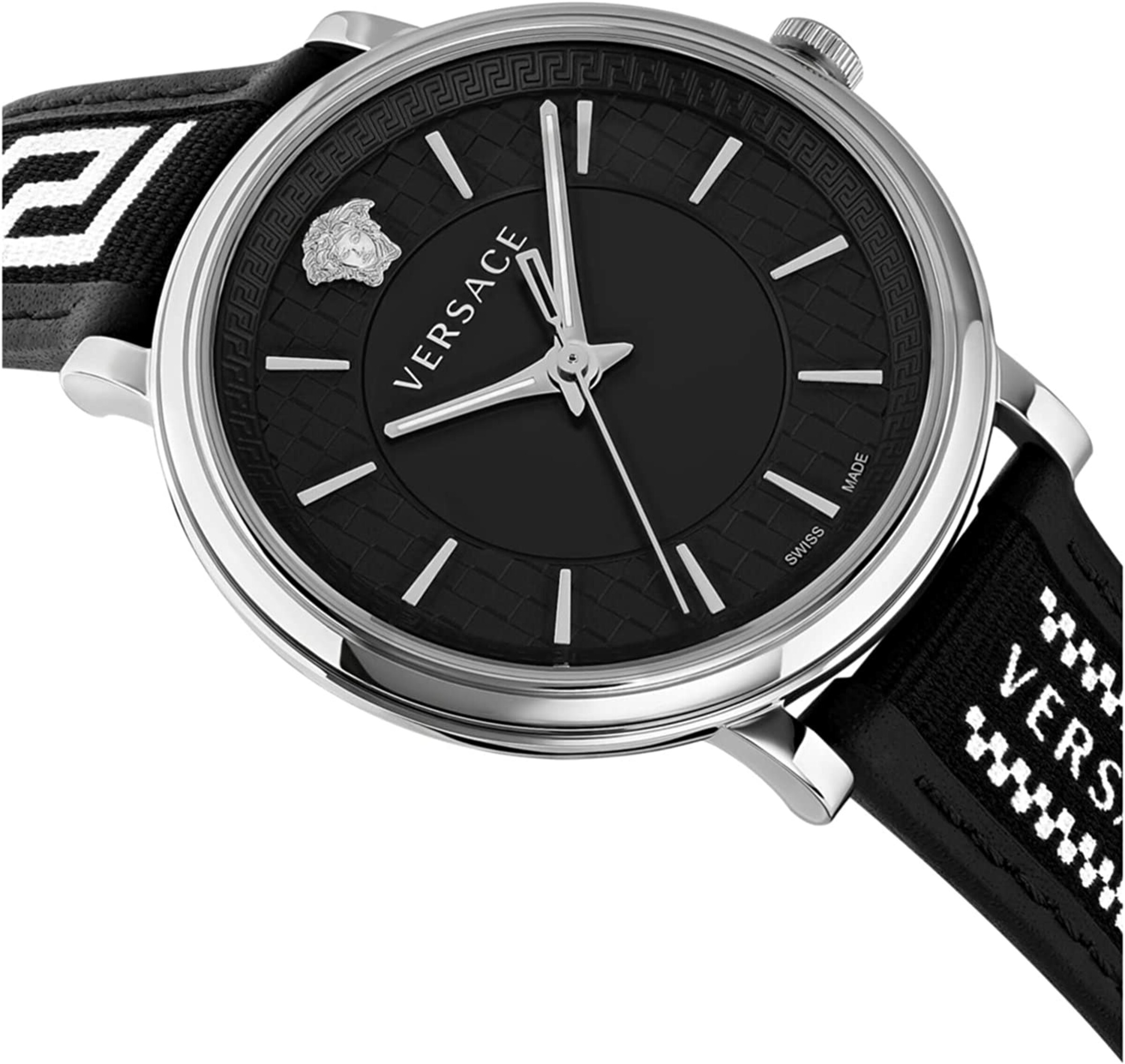 VERSACE Analoguhr 'V-Circle' in Schwarz