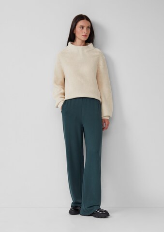 s.Oliver Wide Leg Hose in Grün: Vorderseite