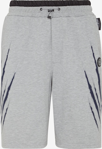 Plein Sport Trousers 'Scratch' in Grey: front