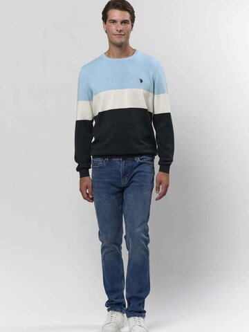 U.S. POLO ASSN. Pullover ' Rene ' in Blau