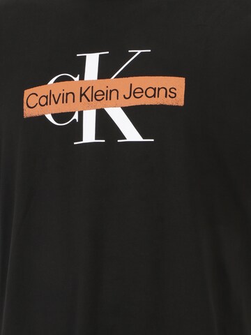 Calvin Klein Jeans Plus Tričko – černá