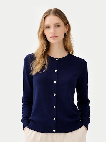 GOBI Cashmere Kofta 'Essential' i blå: framsida