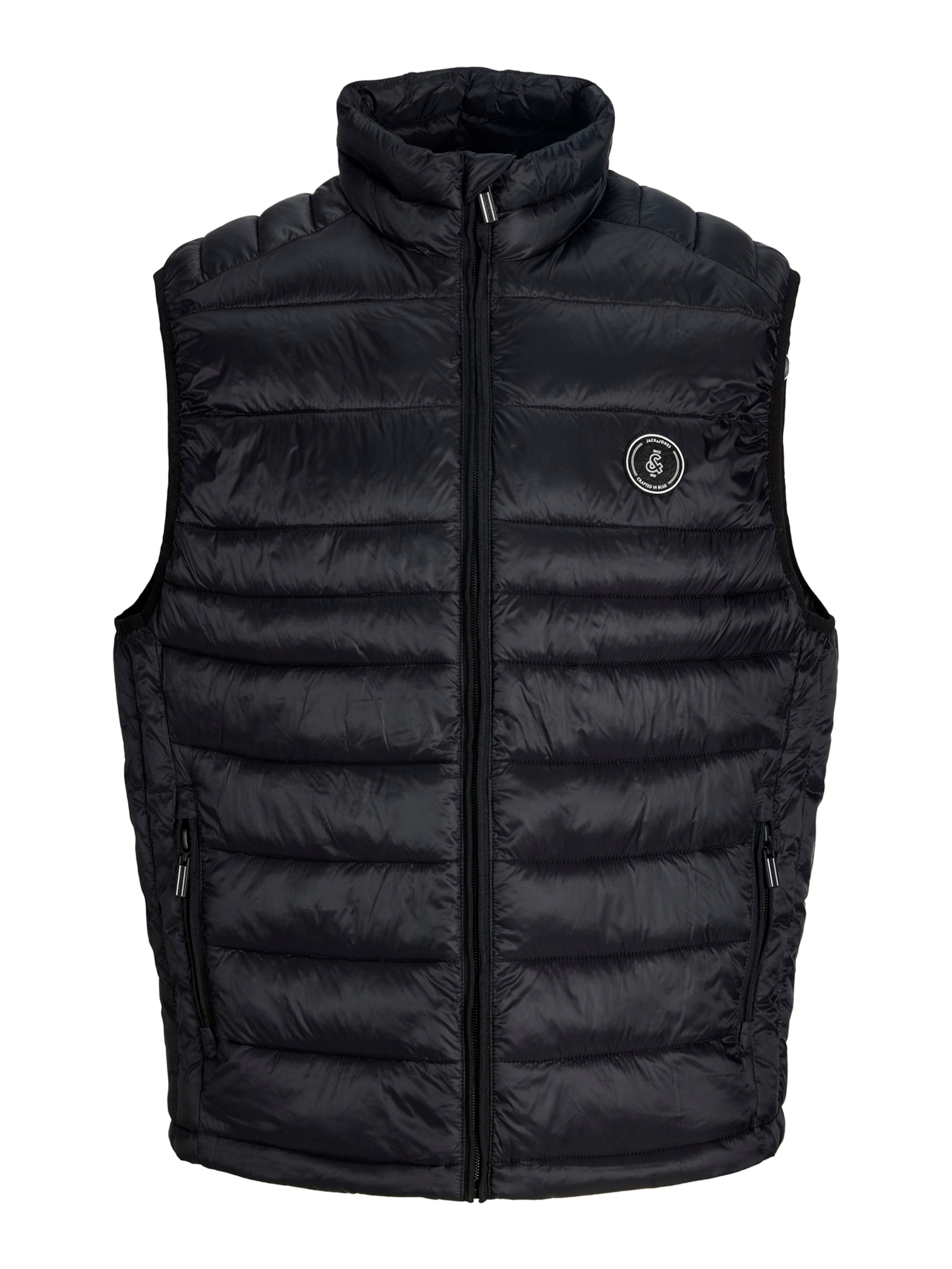 JACK & JONES Vest 'JJEKINGSLEY' in Black: front