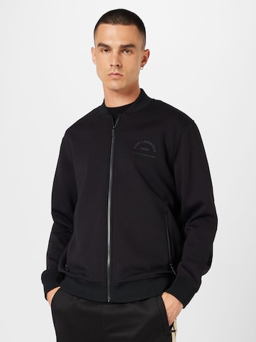 Karl Lagerfeld Sweatjacke in Schwarz: predná strana