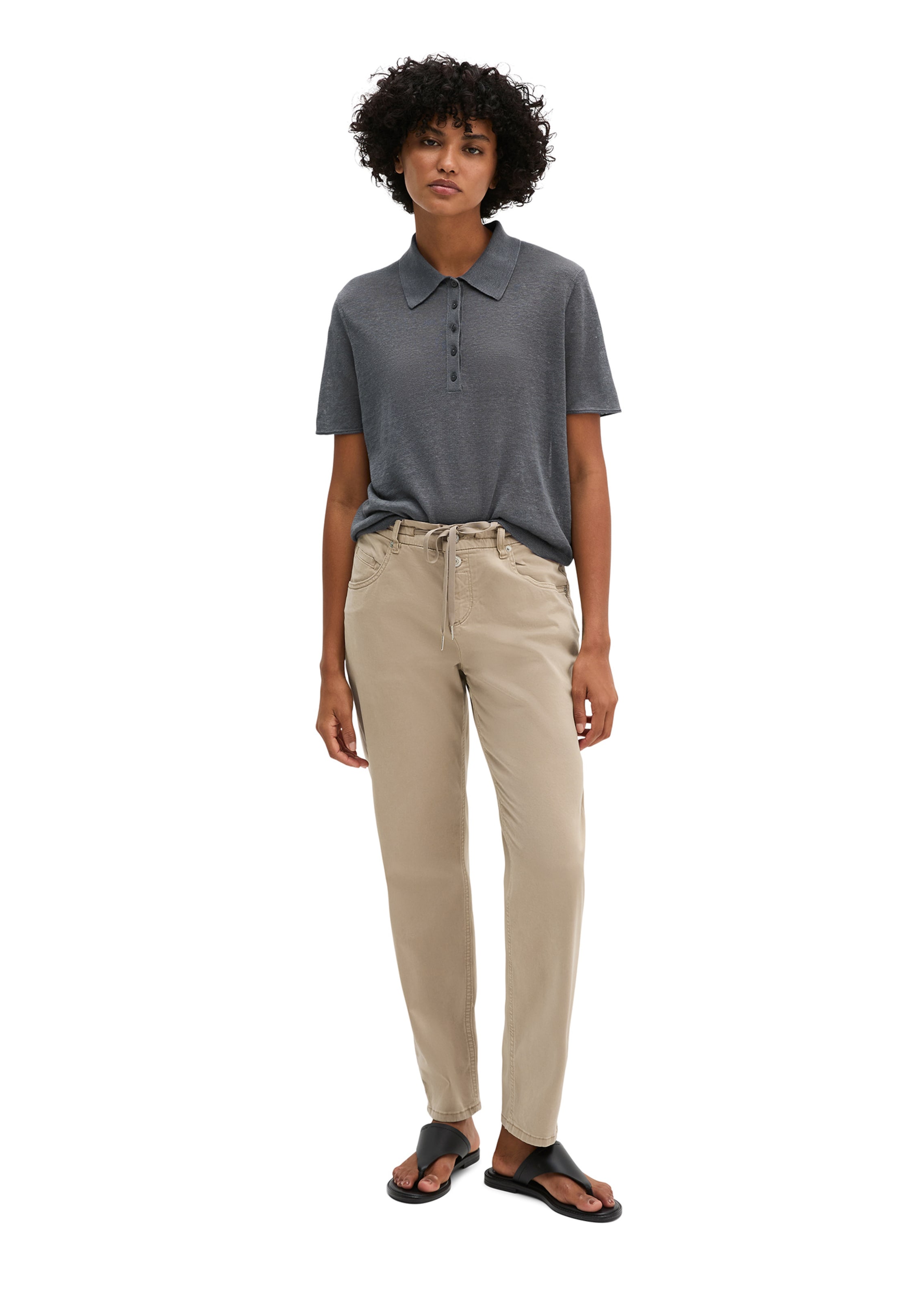 Marc O'Polo Loosefit Broek 'Theda' in Beige