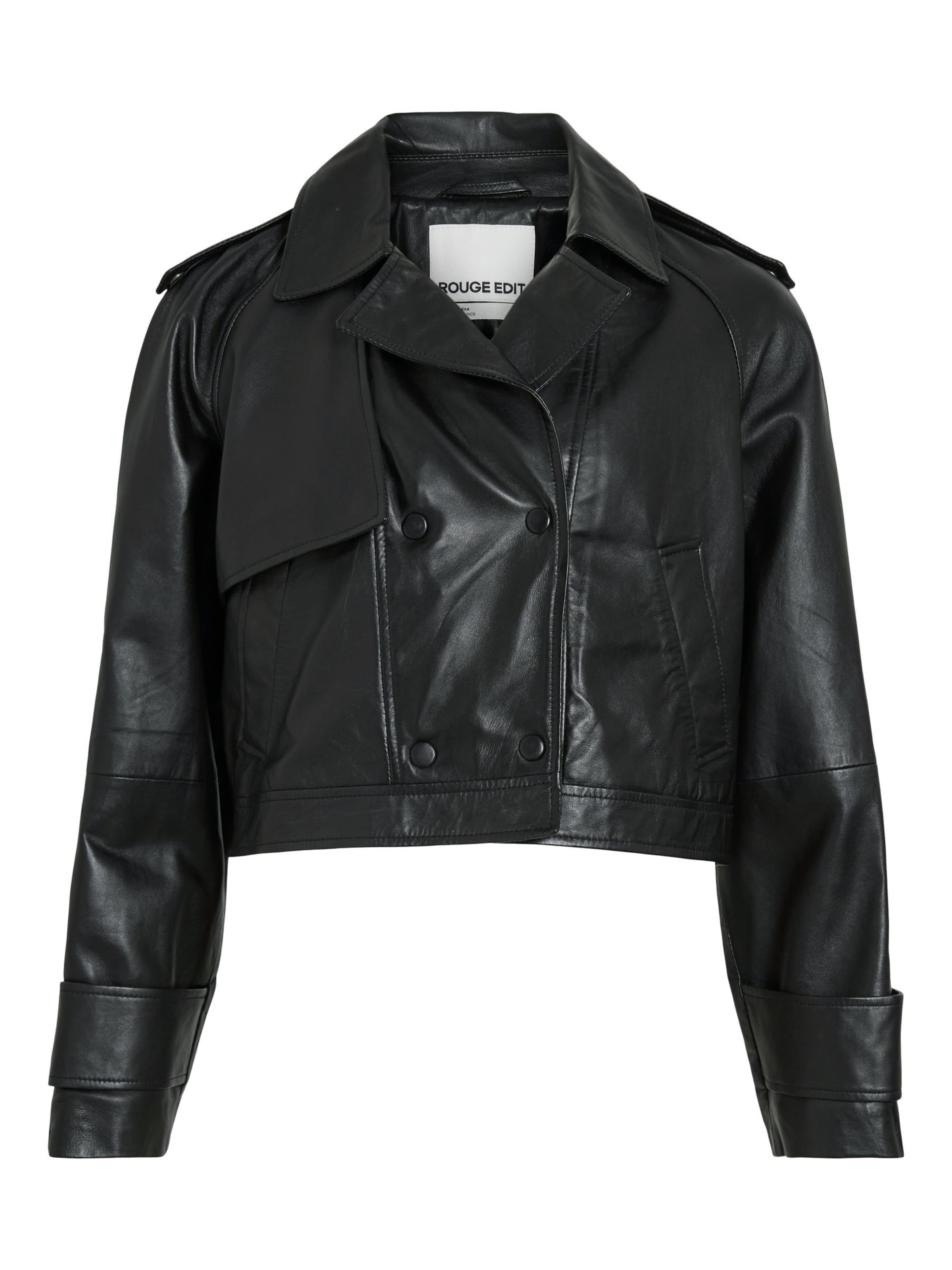 ROUGE EDIT Overgangsjakke i sort: forside