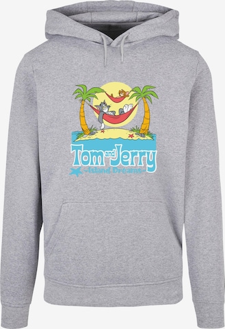 ABSOLUTE CULT Sweatshirt 'Tom and Jerry - Hammock Dreams' in Grijs: voorkant